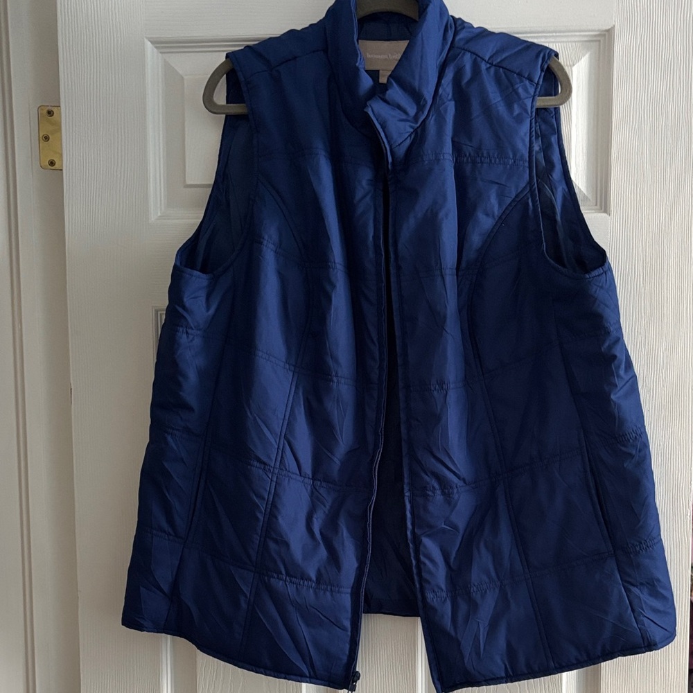 Woman Within Deep Blue Quilted Vest